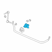 OEM Chevrolet Caprice Stabilizer Bar Bracket Diagram - 92269568