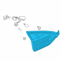 OEM 2019 Ford Fiesta Tail Lamp Assembly Diagram - D2BZ-13405-D