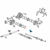 OEM 2021 Acura RDX Mounting Rubber, Front Left Differential Diagram - 50720-TJB-A01