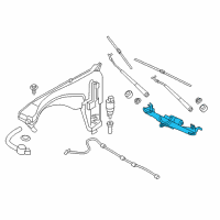 OEM BMW X4 Windshield Wiper Motor Diagram - 61-61-7-399-004
