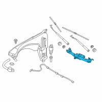 OEM BMW Windshield Wiper Motor Diagram - 61-61-7-399-004