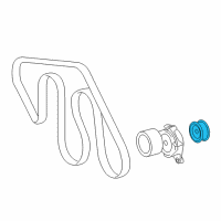 OEM 2017 Toyota Tundra Serpentine Idler Pulley Diagram - 16603-38012