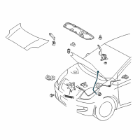 OEM 2012 Toyota Yaris Support Rod Diagram - 53440-52160