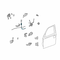 OEM Honda Ridgeline Cable Assembly, Right Front Door Lock Diagram - 72133-SJC-A00