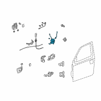 OEM Honda Ridgeline Lock Assembly, Left Front Door Diagram - 72152-SJC-A01