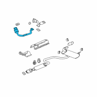 OEM 2010 Chevrolet Malibu Converter & Pipe Diagram - 25837669