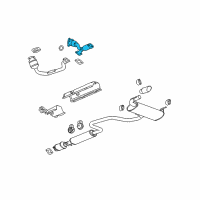 OEM 2010 Chevrolet Malibu Converter & Pipe Diagram - 25837668