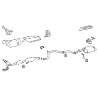 OEM 2019 Toyota Avalon Intermed Pipe Bracket Diagram - 17573-0P160