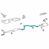 OEM 2021 Lexus ES300h Exhaust Pipe Assembly Diagram - 17420-F0131