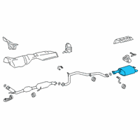 OEM 2019 Toyota Avalon Muffler Diagram - 17440-F0121