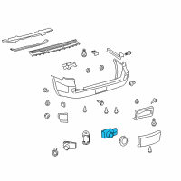 OEM Toyota Land Cruiser Park Sensor Diagram - 89341-28451-A0