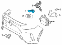 OEM 2022 Toyota Venza Park Sensor Diagram - 89341-K0060-A1