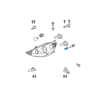 OEM Toyota Sienna Marker Lamp Bulb Diagram - 90981-WF008