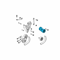 OEM 2001 GMC Sierra 1500 Serpentine Tensioner Diagram - 89017309