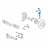 OEM Honda Insight Sensor Assembly, Right Front Diagram - 57450-TF0-003