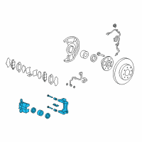 OEM Honda Fit Caliper Sub-Assembly Diagram - 45018-TF2-J01