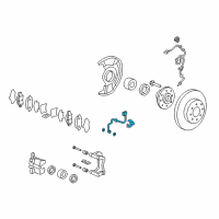 OEM 2009 Honda Fit Hose Set, Right Front Brake Diagram - 01464-TF0-010