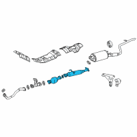 OEM Toyota Sienna Converter & Pipe Diagram - 17420-0P351