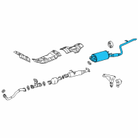 OEM Toyota Sienna Muffler & Pipe Diagram - 17430-0P610