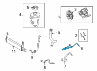 OEM 2021 Ford F-350 Super Duty Power Steering Pressure Hose Diagram - LC3Z-3A719-D