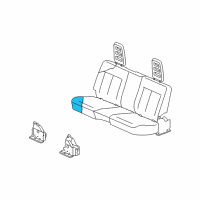 OEM 2010 Dodge Dakota Rear Seat Cushion Diagram - 1JL481DVAA