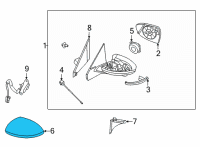 OEM Nissan Sentra Cover-Mirror Body, Lh Diagram - 96374-6LB0H