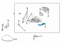 OEM 2022 Nissan Sentra Turn Signal Lamp Assy-Side, LH Diagram - 26165-6LA1A