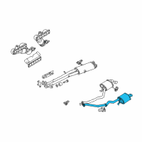 OEM 2005 BMW X5 Rear Muffler Left Diagram - 18-10-7-502-183