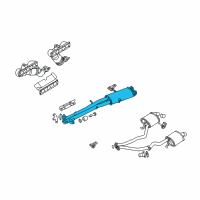 OEM 2005 BMW X5 Centre Muffler Diagram - 18-30-7-502-201