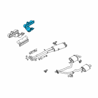 OEM 2005 BMW X5 Exchange. Exhaust Manifold With Catalyst Diagram - 18-40-7-514-499