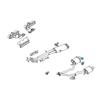 OEM 2005 BMW X5 Tailpipe Trim, Black Chrome Diagram - 18-10-7-503-584