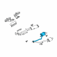 OEM 2005 BMW X5 Rear Muffler Right Diagram - 18-10-7-502-185