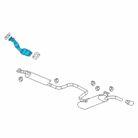 OEM 2008 Saturn Aura Converter & Pipe Diagram - 15947649