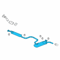 OEM 2007 Saturn Aura Muffler Asm-Exhaust (W/ Exhaust Pipe & Tail Pipe) Diagram - 25844221