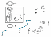 OEM 2021 Ford F-350 Super Duty Vapor Hose Diagram - HC3Z-9D660-C