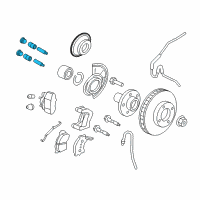 OEM 2008 Mercury Mariner Caliper Mount Kit Diagram - 5L8Z-2L527-B