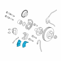 OEM 2009 Ford Escape Front Pads Diagram - 8M6Z-2001-A