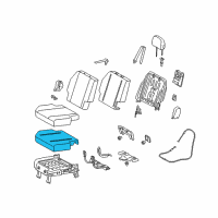 OEM 2019 Toyota Sienna Seat Cushion Pad Diagram - 79235-08050