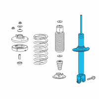 OEM 2015 Acura TLX Shock Absorber Unit, Rear Diagram - 52611-TZ7-A02