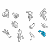 OEM Infiniti JX35 Buffer Assy-Engine Mounting, Rear Diagram - 11360-4RA0A