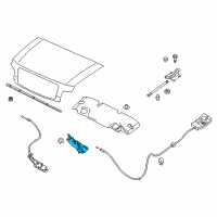 OEM Infiniti Hood Lock Male Assembly Diagram - 65601-7S600