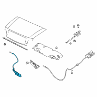 OEM 2010 Infiniti QX56 Hood Lock Control Secondary Assembly Diagram - 65670-7S600