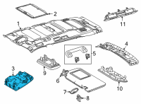 OEM 2021 Toyota Sienna Map Lamp Assembly Diagram - 63650-08740-B1