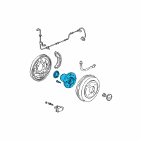 OEM 2001 Honda Civic Bearing Assembly, Rear Hub Unit Diagram - 42200-S5A-A21