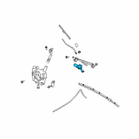 OEM 2011 Infiniti G37 Motor Assy-Windshield Wiper Diagram - 28810-JK60B