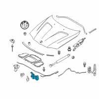 OEM 2017 BMW X4 Lock For Hood Diagram - 51-23-7-336-582
