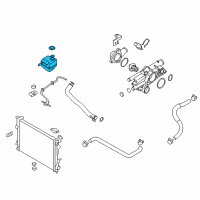 OEM Kia Sportage Radiator Coolant Overflow Reservoir Bottle Diagram - 254302S000