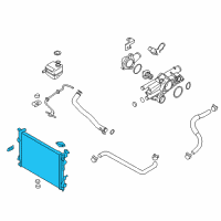 OEM Hyundai Tucson Radiator Assembly Diagram - 25310-2S650