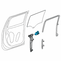 OEM 2022 Chevrolet Silverado 2500 HD Window Motor Diagram - 84117334