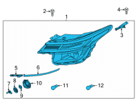 OEM 2022 Kia Seltos Driver Side Headlight Assembly Diagram - 92101Q5020